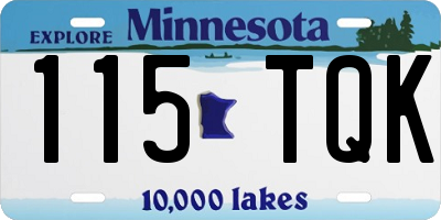 MN license plate 115TQK