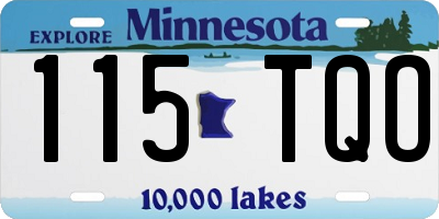 MN license plate 115TQO