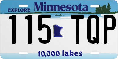 MN license plate 115TQP