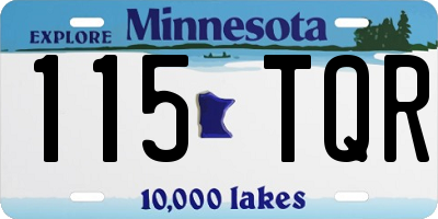 MN license plate 115TQR