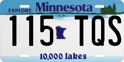 MN license plate 115TQS