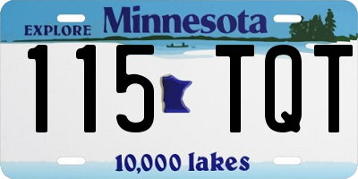 MN license plate 115TQT