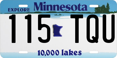 MN license plate 115TQU
