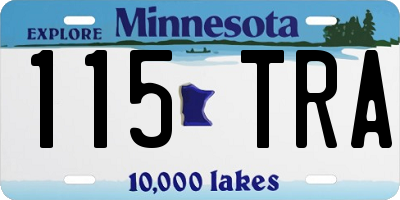MN license plate 115TRA