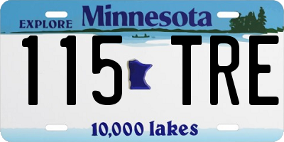 MN license plate 115TRE