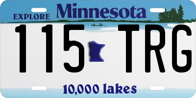 MN license plate 115TRG