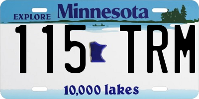 MN license plate 115TRM