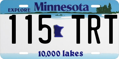 MN license plate 115TRT