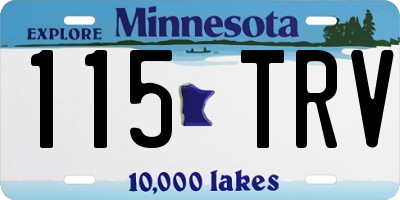 MN license plate 115TRV