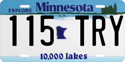 MN license plate 115TRY