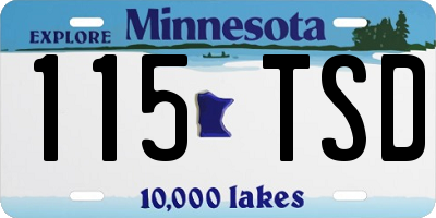 MN license plate 115TSD