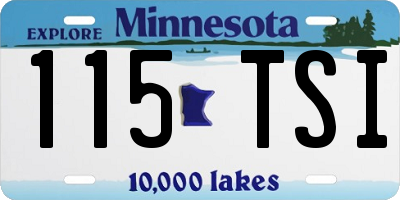 MN license plate 115TSI