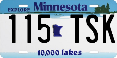 MN license plate 115TSK