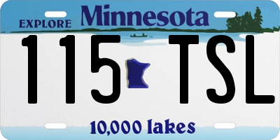 MN license plate 115TSL
