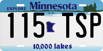 MN license plate 115TSP