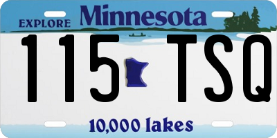 MN license plate 115TSQ