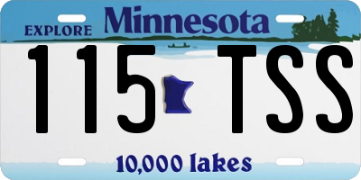 MN license plate 115TSS