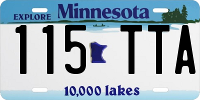 MN license plate 115TTA