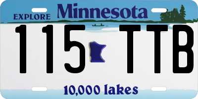 MN license plate 115TTB