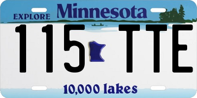 MN license plate 115TTE