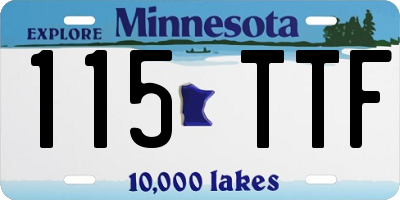 MN license plate 115TTF