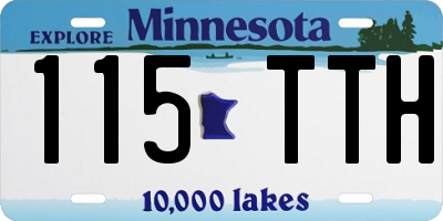 MN license plate 115TTH