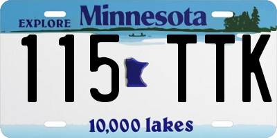 MN license plate 115TTK