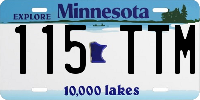 MN license plate 115TTM