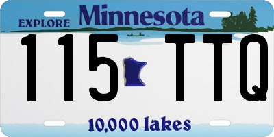 MN license plate 115TTQ