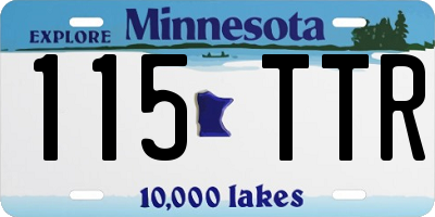 MN license plate 115TTR
