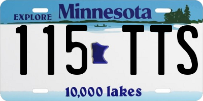 MN license plate 115TTS