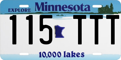MN license plate 115TTT