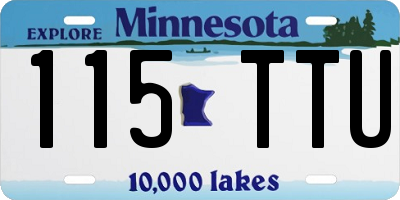 MN license plate 115TTU