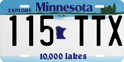 MN license plate 115TTX