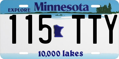 MN license plate 115TTY