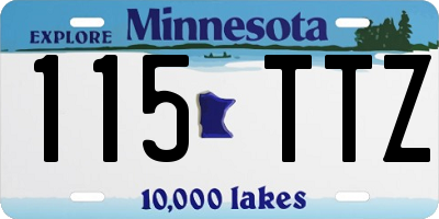 MN license plate 115TTZ