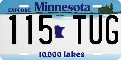 MN license plate 115TUG