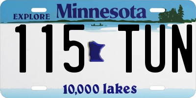 MN license plate 115TUN