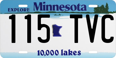 MN license plate 115TVC