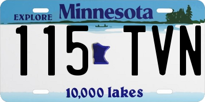 MN license plate 115TVN