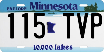 MN license plate 115TVP