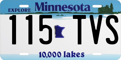 MN license plate 115TVS