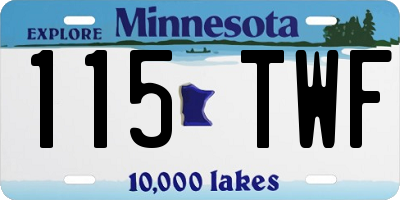 MN license plate 115TWF