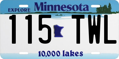 MN license plate 115TWL