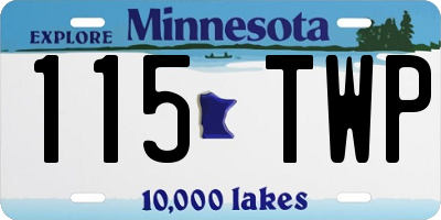 MN license plate 115TWP
