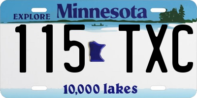MN license plate 115TXC