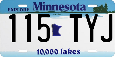 MN license plate 115TYJ