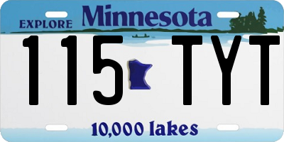 MN license plate 115TYT