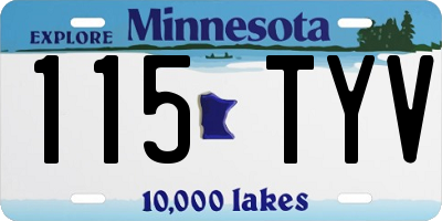 MN license plate 115TYV