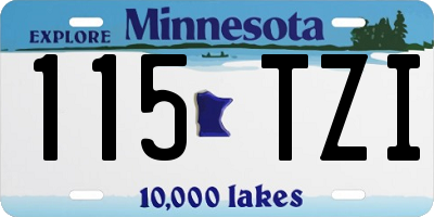 MN license plate 115TZI